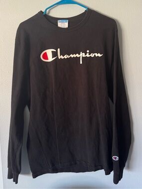 Champion Black Crewneck Tee